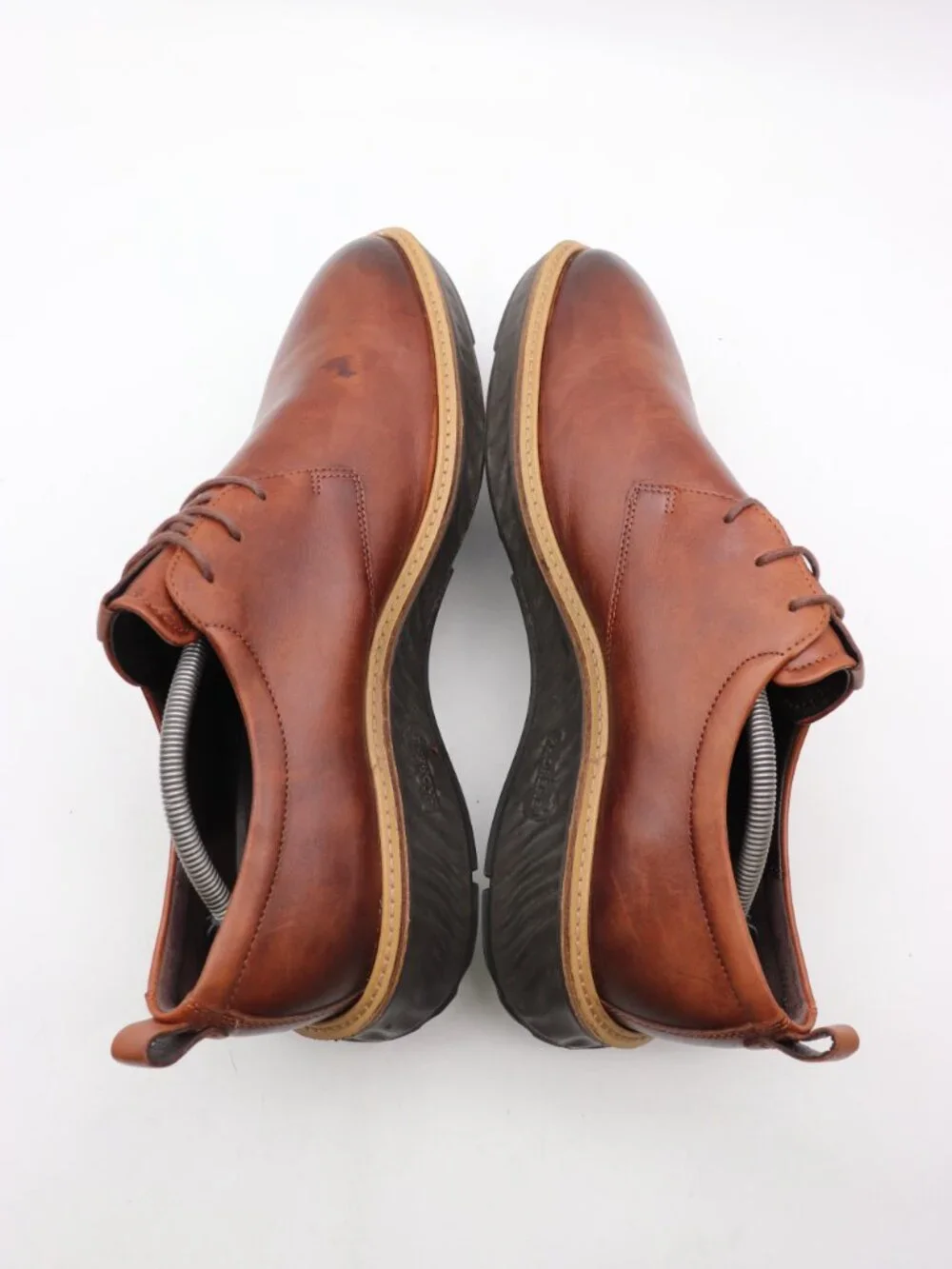ECCO ST.1 Hybrid Men’s Size EU 47 Plain Toe Derby Shoes Smooth Brown Leather